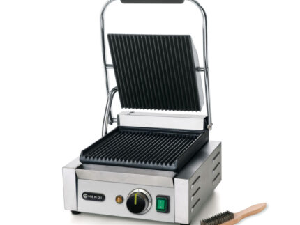 Contact grill - single version - ribbed top and bottom - 230V / 1800W - 310x370x(H)210 mm UK
