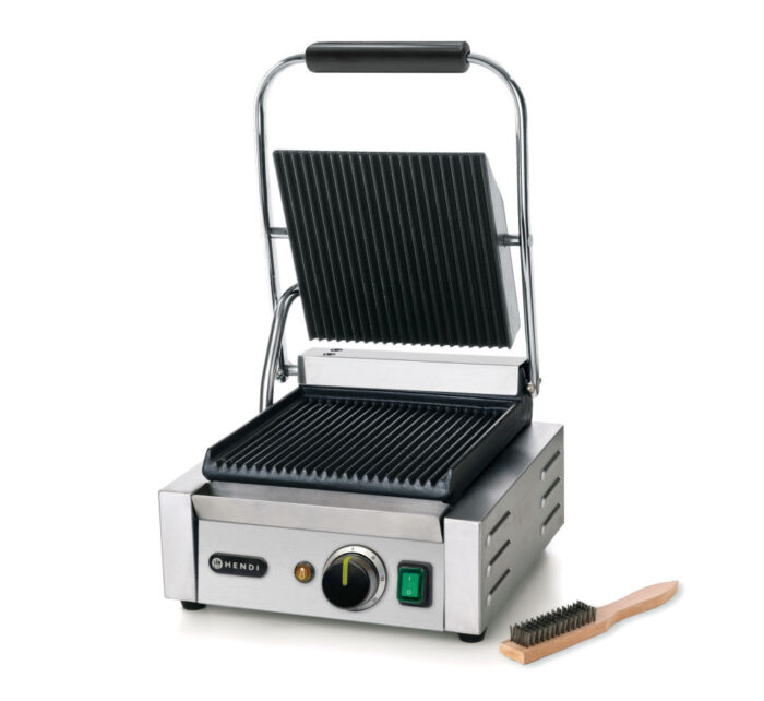 Contact grill - single version - ribbed top and bottom - 230V / 1800W - 310x370x(H)210 mm UK